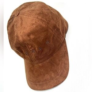 Bogner brown faux suede logo baseball cap ear neck flap medium size